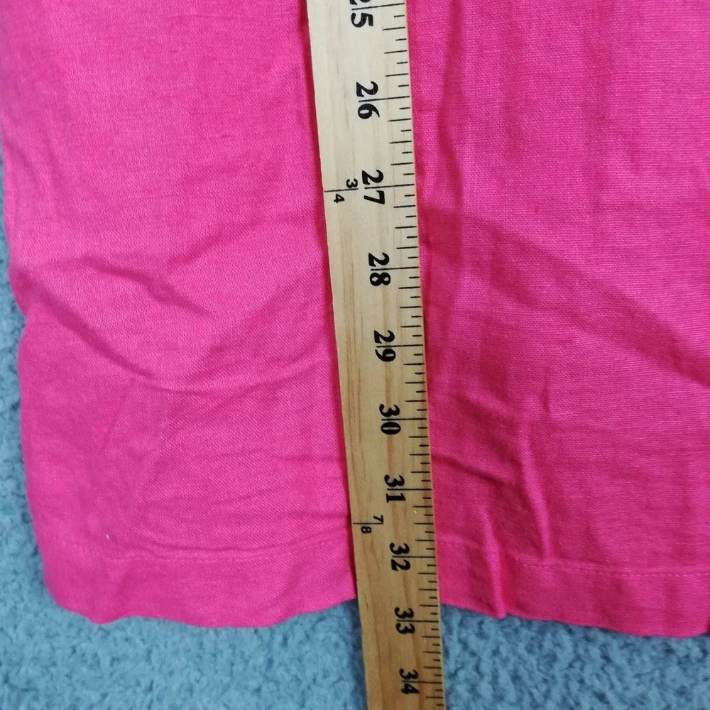 A New Day Womens Shift Dress Linen Blend‎ Mini Pink Above Knee Sleeveless XS